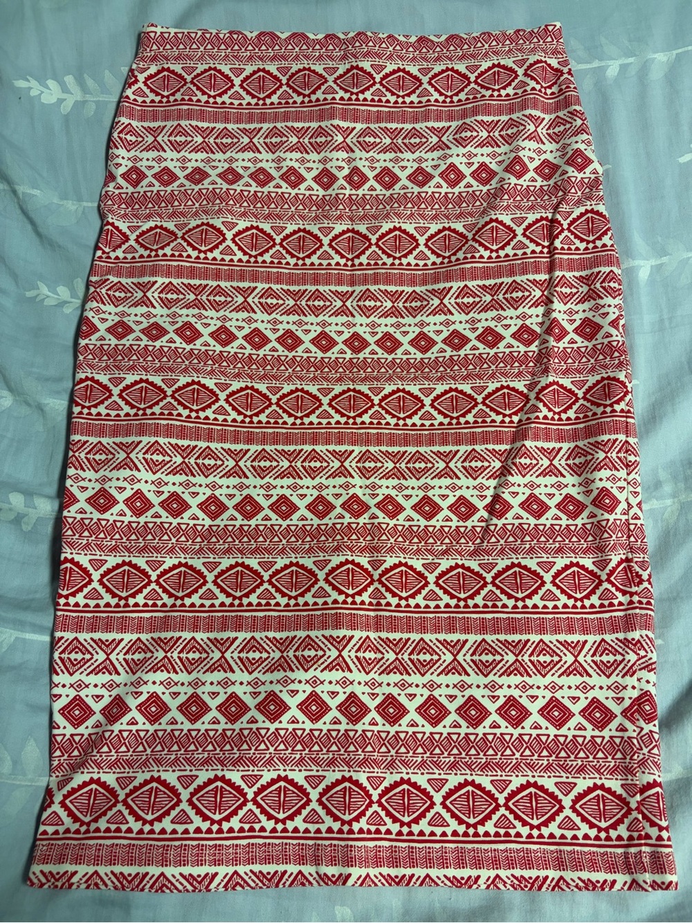 Forever 21 Aztec Patterned Cotton Stretch Bodycon Pencil Skirt Retro/Boho